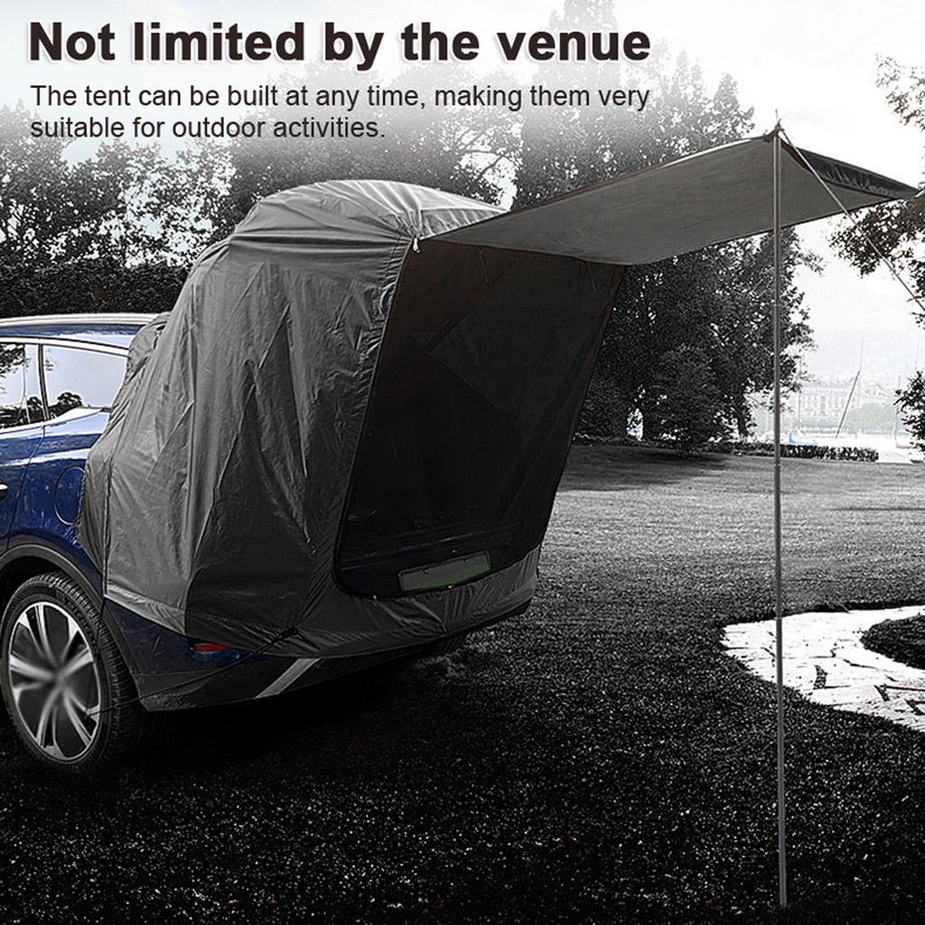 Outdoor Car Rear Tent Camping Picnic Car Rear Tent with Canopy Car Rear Extension Tent Sunshine Proof Rain Proof Car