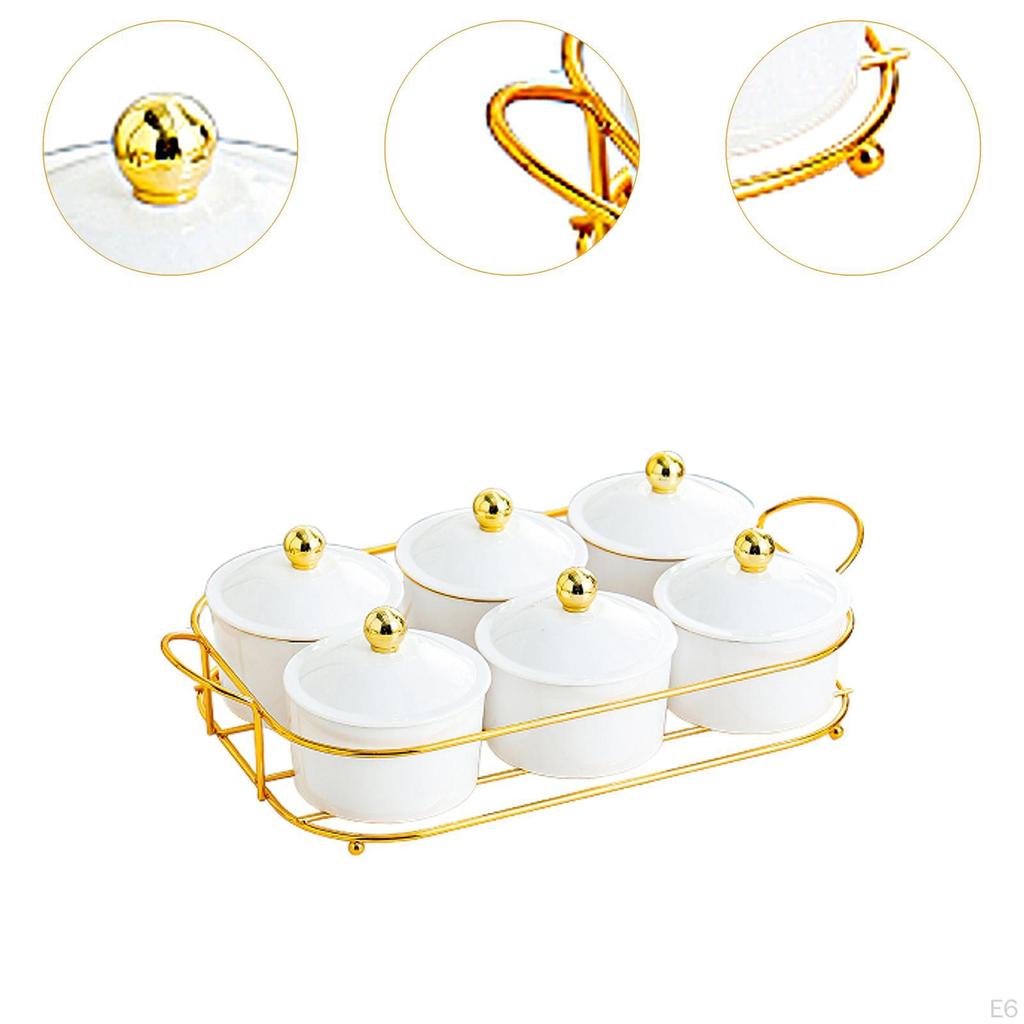 Divided Dried Fruit Plate Nuts Dish with Lid Serving Platter for Living Room