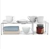 Expandable Storage Shelf Adjustable Organizer Under Sink Countertop Kitchen Bathroom Pantry Storage Solution Space Saver