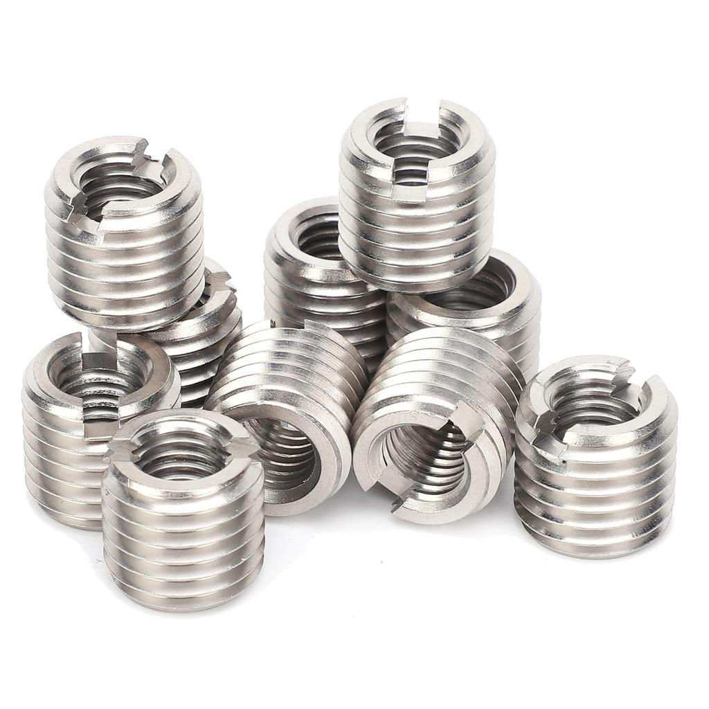 10Pcs Thread Inserts Male Female Reducing Nut Repair Tool Stainless Steel Fastener Hardware