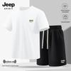 JEEP SPIRIT Men's Summer Sports T-Shirt & Shorts Set