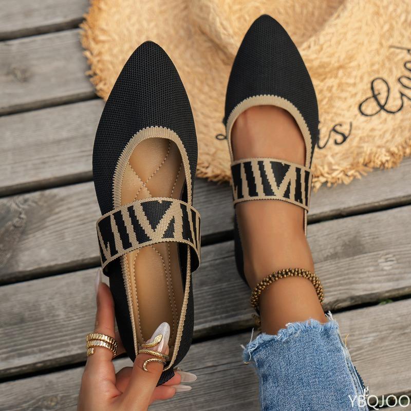 2025 Summer Retro Flat Heel Pointed Shallow Mouth Women's Flat Shoes Women's Ballet Low Heel Barefoot Elegant Large LeFu Shoes