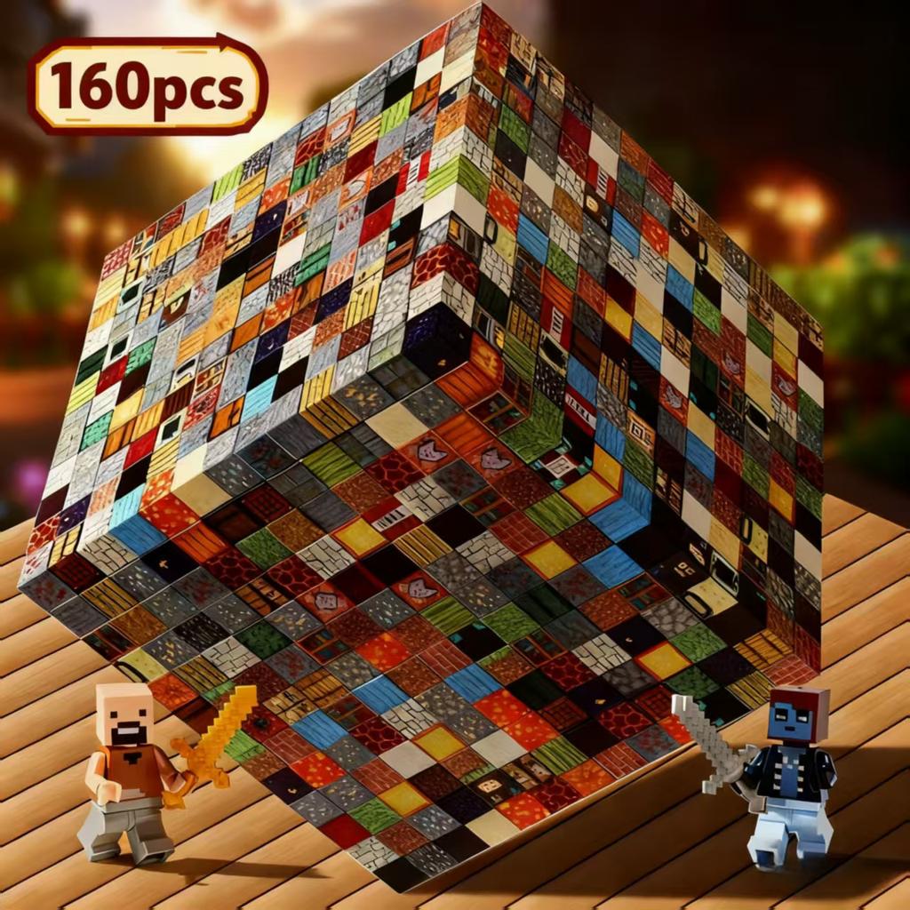 25-160pcsMagnetic Blocks (Magnetic Cubes) – STEM toys for kids 3+. Stackable, perfect Halloween/Christmas gifts for boys \& girl