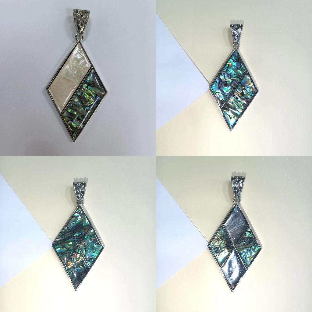 Geometric Shell Pendant Necklace Jewelry Making Accessory For Diy Crafts