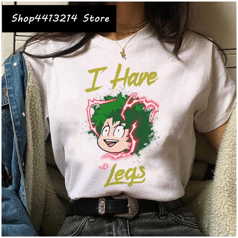 Cartoon Women My Hero Academia T Shirt Tee Funny Himiko Toga Clothing Boku No Hero Academia Harajuku 2021 Tshirt Female Ulzzang