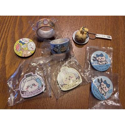 Used Chiikawa Kurazushi Collaboration Figure, Can Badge, Keychain, Masking Tape, Usagi, Sushi Mascot, Hachiware