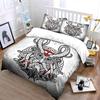 Horned Viking-inspired Face. Bedding Sets Duvet Cover Sets Duvet Covers Pillowcases(1 * Duvet Cover 2 * Pillowcases Without Duvet Insert)