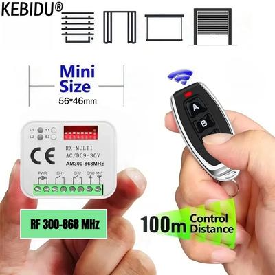 Récepteur d'interrupteur à télécommande RF 300-868MHz 433MHz Récepteur Universel AC/DC 9-30V Pour Contrôle de Porte de Garage Commande de Garage