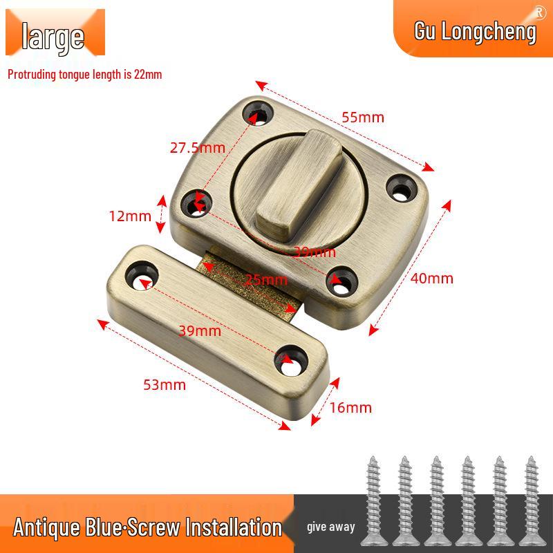 Uniwersalny Zamek Zasuwkowy do Sypialni: Wewnętrzny blokad bezpieczeństwa typu pin dla ochrony przed kradzieżą