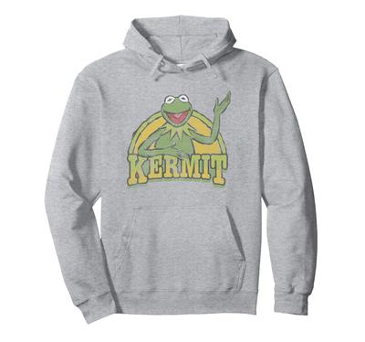 Disney Muppets Vintage Retro Kermit der Frosch Lächeln Logo Hoodie