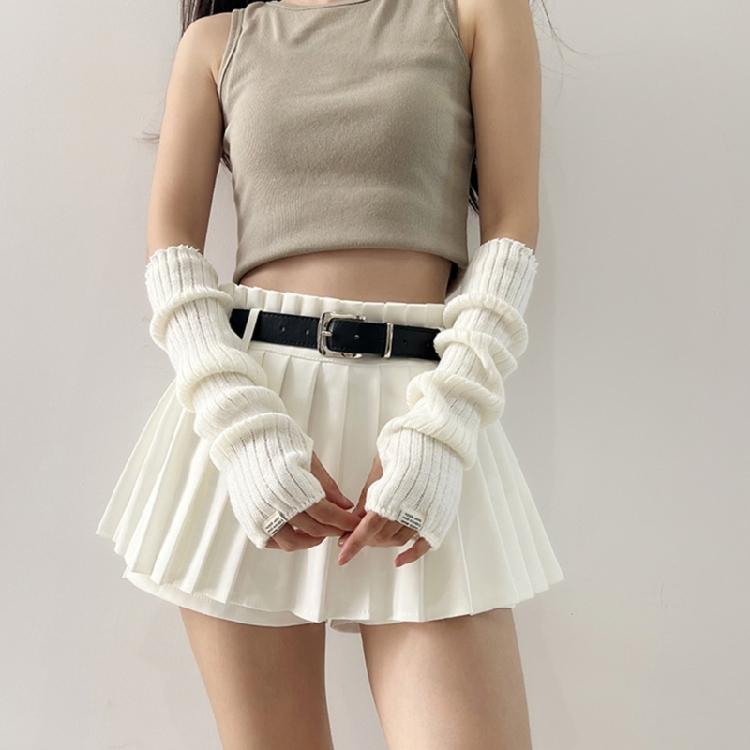 Fashion Fingerless Gloves for Party Slouchy Arm Sleeves Arm Warmers Party Supply Women Cosplay Costume Knitted Arm Cover