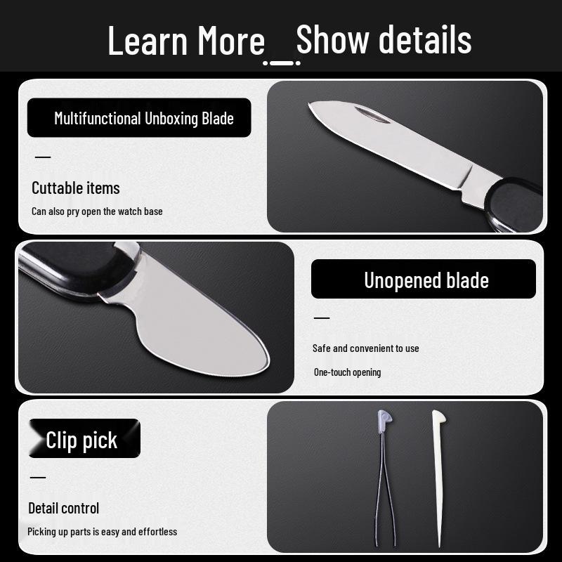 Precision Watch Repair Tool: Multifunctional Metal Case Opener & Dial Remover