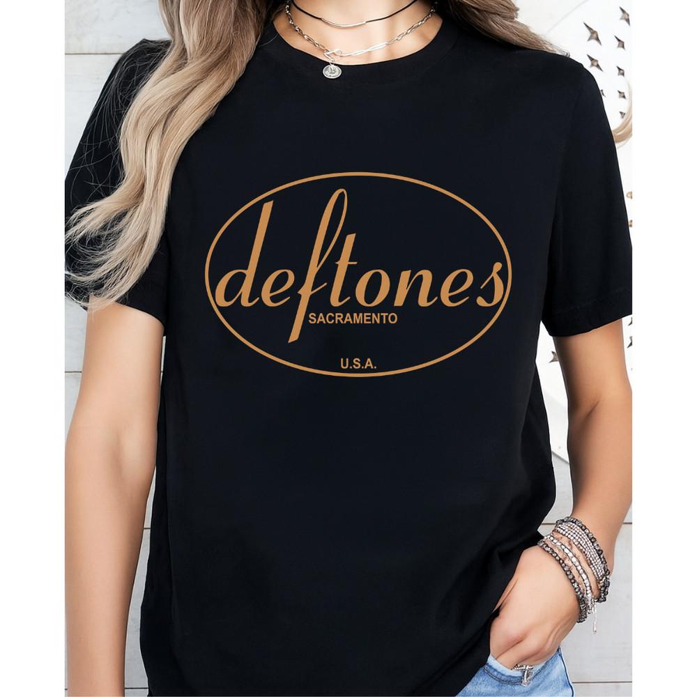 Vintage Deftones Sacramento USA Black Cotton T-ShirtAll Sizes Unisex T-Shirt XXXXL
