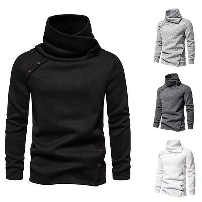 Amerikanischer Strickpullover Herren Herbst- und Winterpullover Einfarbig Stehkragen Herrenpullover Unterhemd