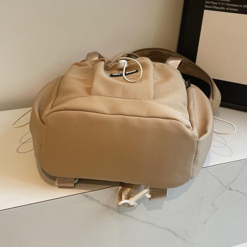 Nylon Backpack Lightweight Commuter Backpack Solid Color Tote