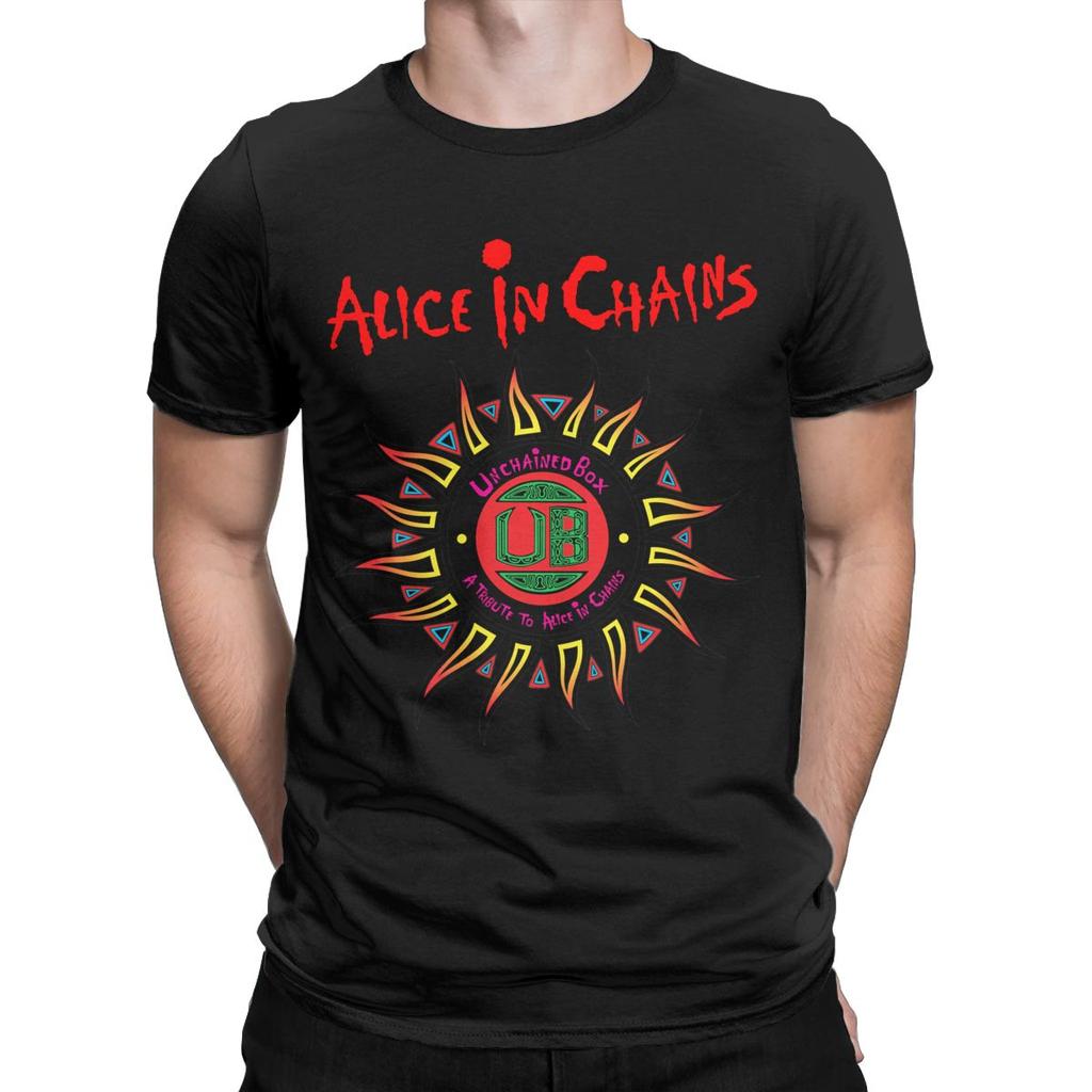 Herren Alice In Chains T-Shirts 100% Baumwolle Kleidung Vintage Kurzarm Rundhals T-Shirts Klassisches T-Shirt