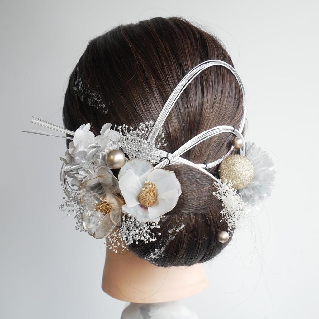 Lomeri Tight Hair Dried Flower Hair Perfect for and G16 Ornament, Lady's Style, Ornament, Coming-of-Age Ceremonies, Graduations, Weddings, Hakama,
