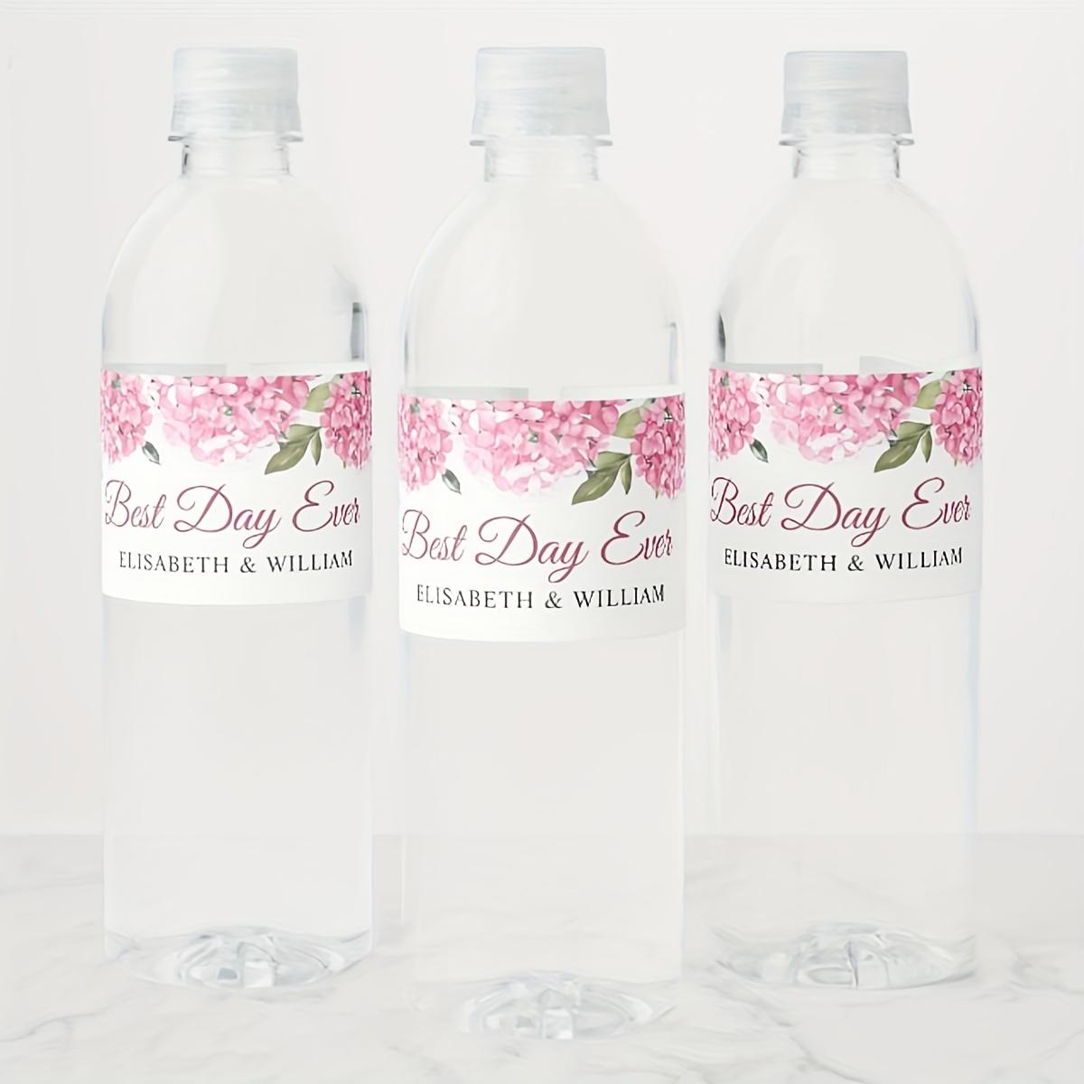 Custom Personalized Wedding Water Bottle Labels, Stickers, Birthday, Anniversary, Party, Communion, Waterproof, Baptism (as the picture,21x5cm-30pcs)