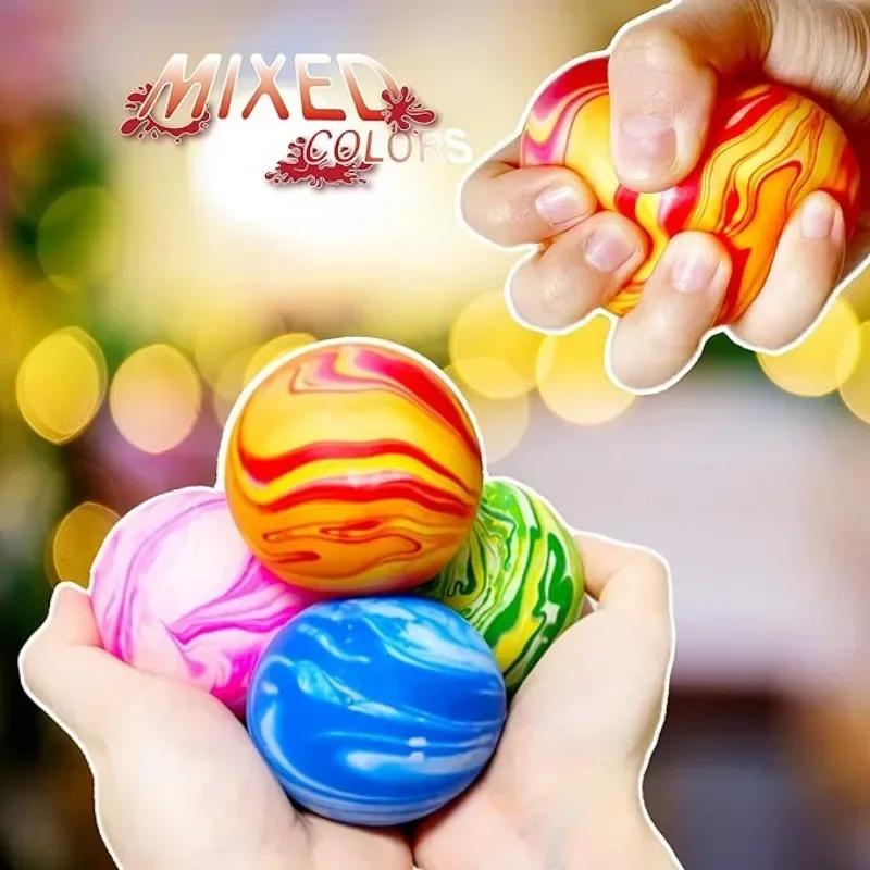 Festive 1-12PCS Colorful Squishy Dough Balls, Soft Squeeze Fidget Gadget, Holiday Anxiety Relief Relaxation Gift Present