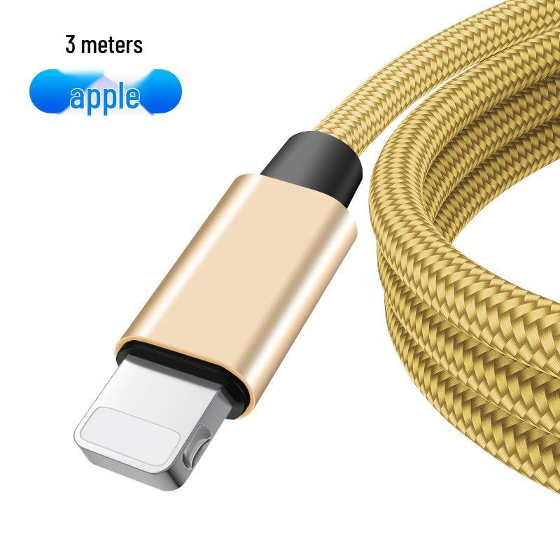 3M Nylon Braided Fast Charging Cable for Apple, Android, Huawei, Type-C Devices