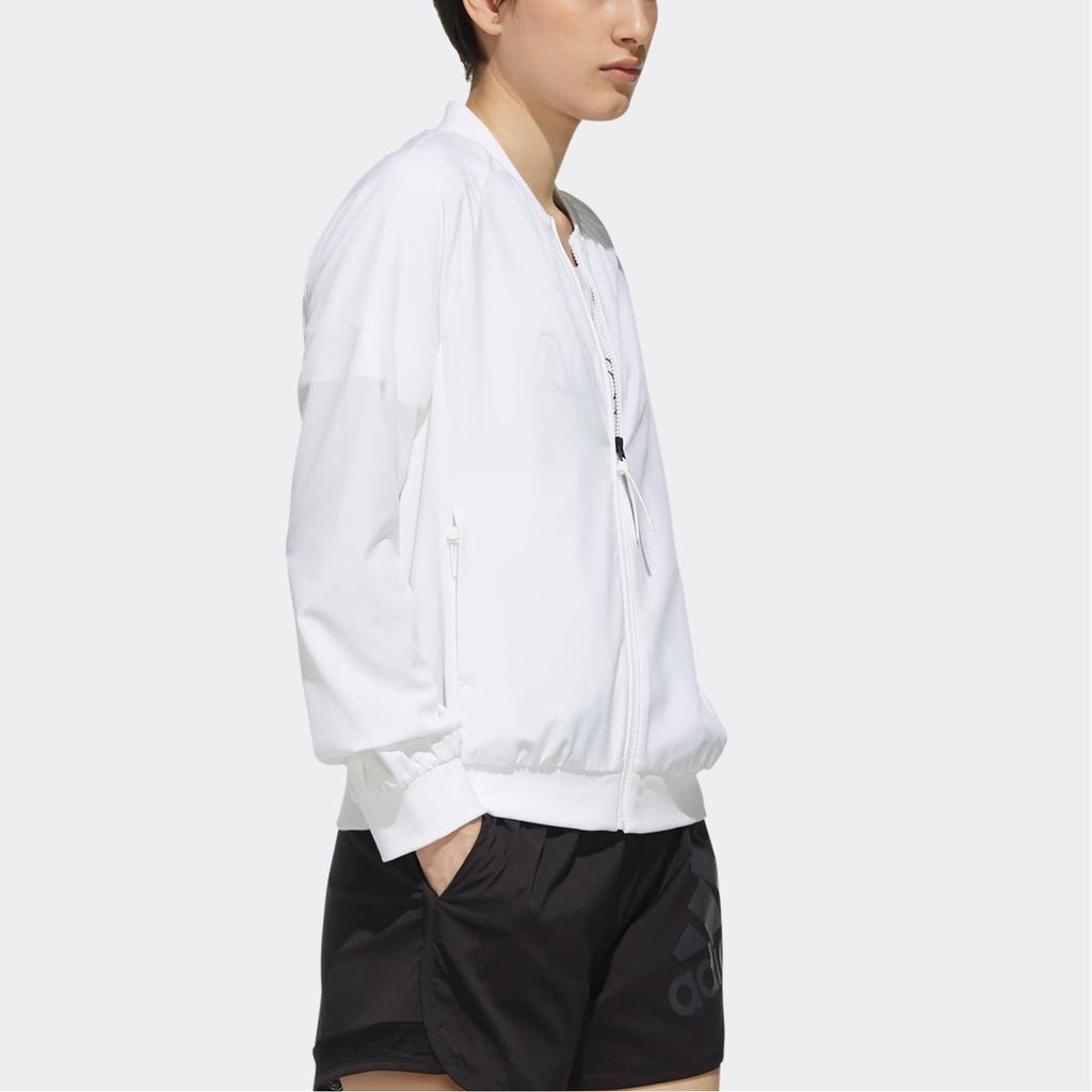 adidas Jackets Women's White Stand Collar Moderate Other DY8614