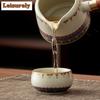 111ml Dunhuang Ru Kiln Arhat Teacup Luxury Tea Bowl Sample Tea Cup Tea-tasting Fragrance Cup Jianzhan Master Cups Drinkware