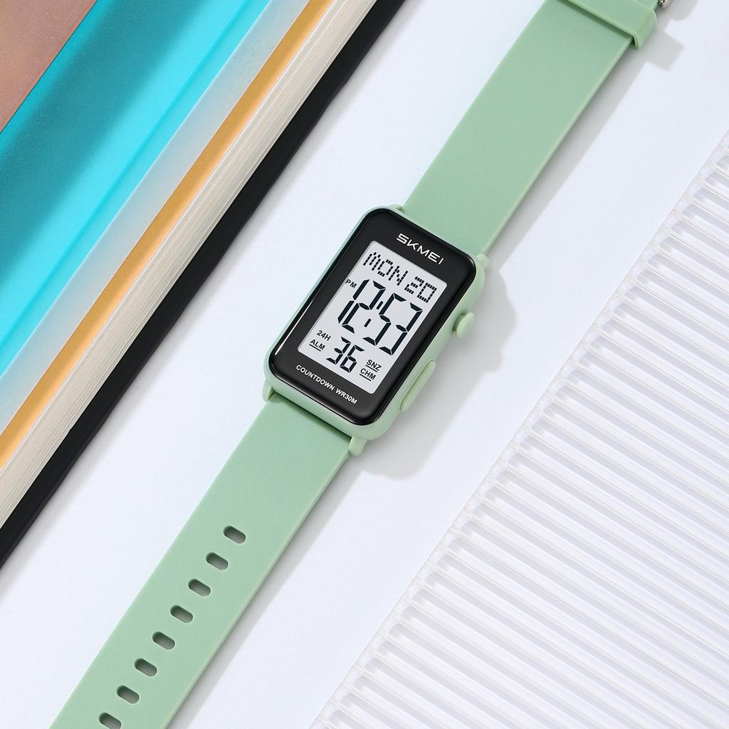 Square single display electronic watch student party multi-function alarm clock waterproof luminous outdoor sports electronic watch