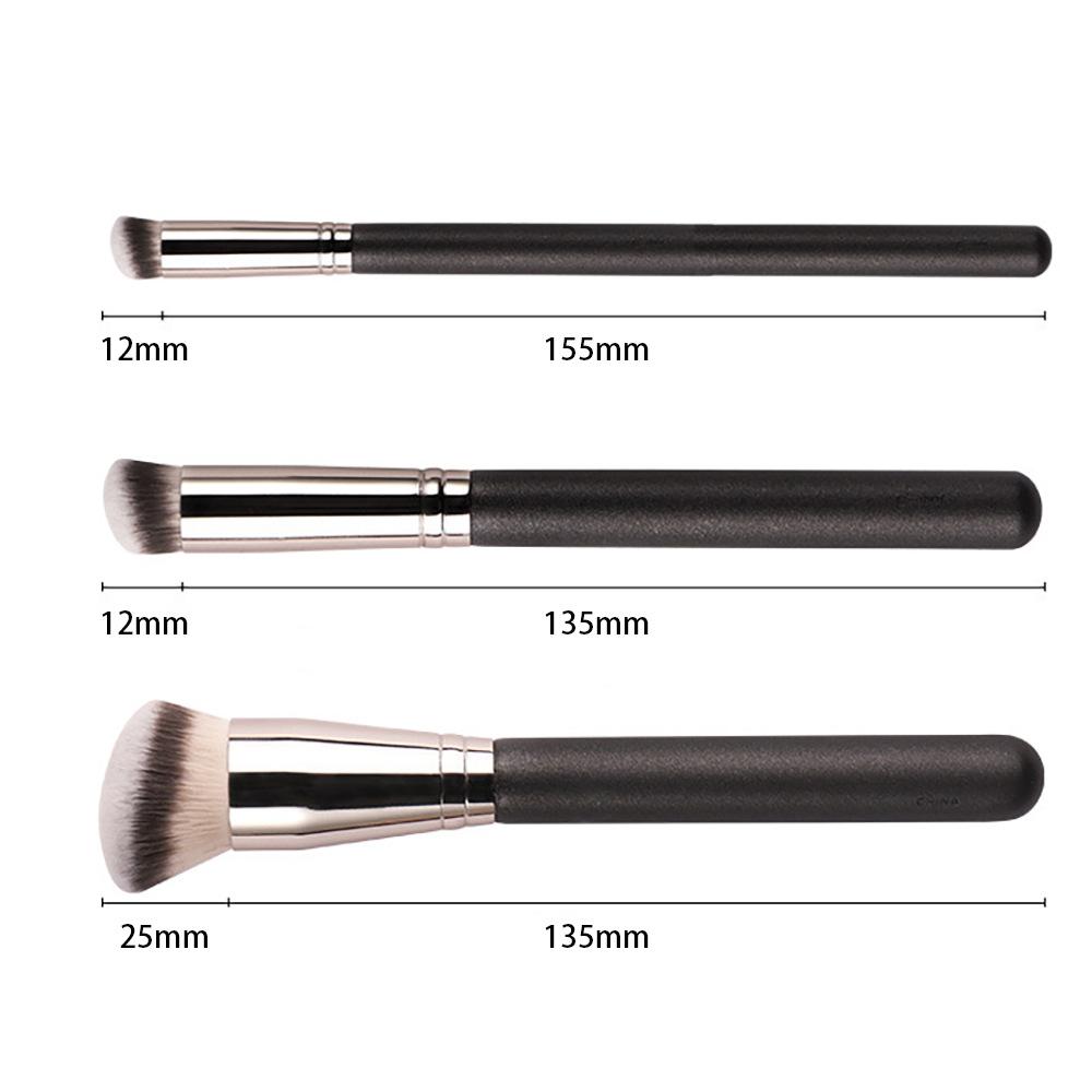 3 Stück Make-up Foundation Pinsel Unter dem Auge Pinsel Mini Schräger Flacher Nasen Konturpinsel Für Concealer Verblendpinsel Set Runder Kopf Concealer Pinsel