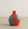 6style Hand-painted Ceramic Vase Living Room Flower Arrangement Creative Home Desktop Decorations Ornaments