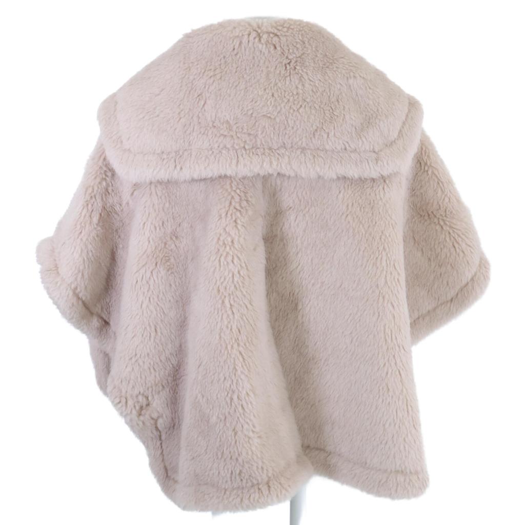 Max Mara In Good Condition, Genuine Japanese Product, 23473601376, Alpaca X Wool X Silk Teddy Bear Cape Poncho, Short Coat SM Sand beigeUsed