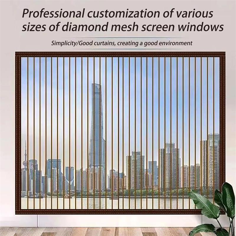 Summer Mosquito Screen Window Household Mosquito Proof Window Screen Self-adhesive Anti Cat Scratching Encrypted Diamond Mesh