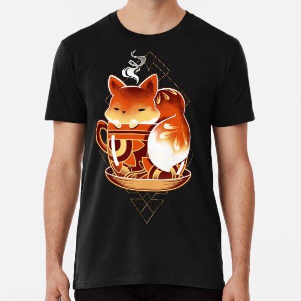

Cup of Fox - Cute Coffee Animal S to 5XL Made in the AU/USA T-Shirt 3XL