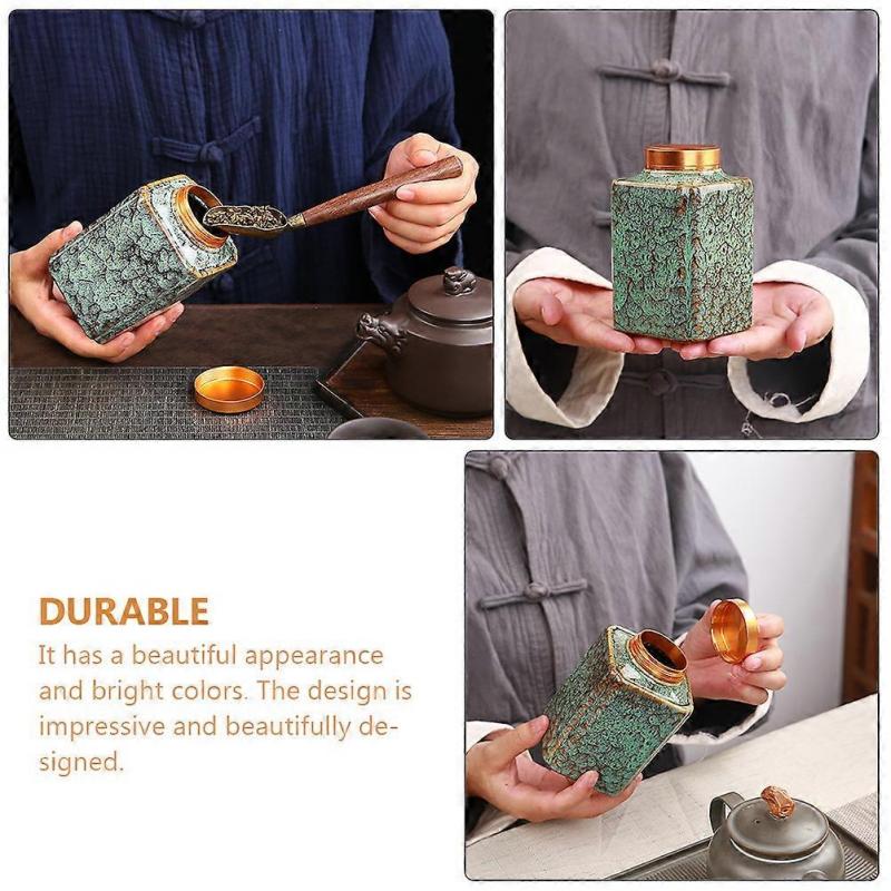 Jar With Lid Multi-Purpose Sealing Tea Canister Gift Giving Elegant and Beautiful Shape 1Set