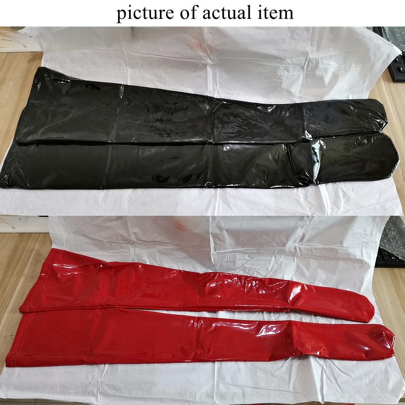Pole Dance Faux Leather Stockings Skinny Compression Fashion Women Stockings Cosplay Show Clubwear Oil Shiny Knee High Stockings