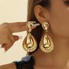 European and American Jewelry Personality Temperament Love Earrings Fashion Light Luxury Retro Geometric Versatile Metal Earrings