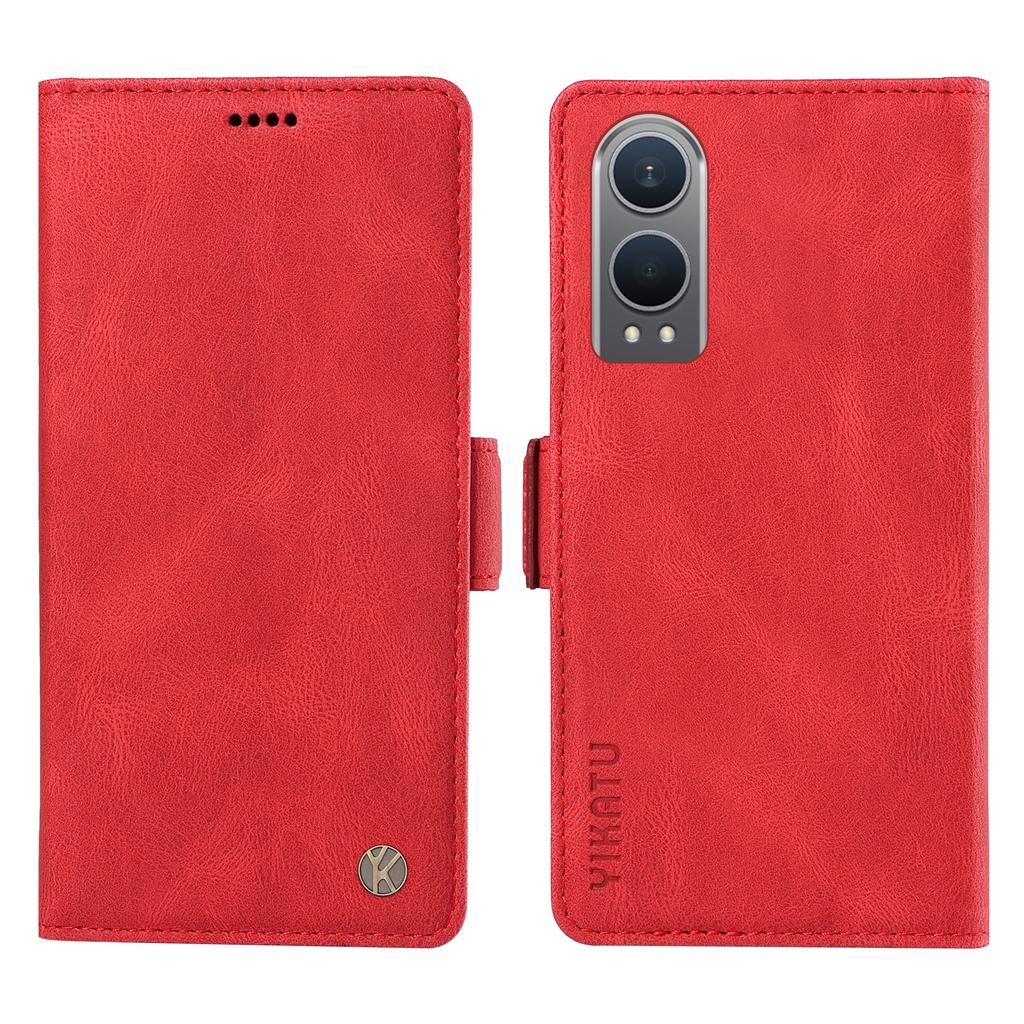 Dla OnePlus Nord CE4 Lite 5G/Oppo K12x 5G (Chiny) Etui Pokrowiec na telefon ze skóry PU Stojak Przegródki na karty