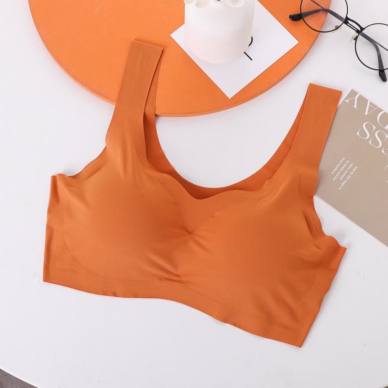 

Shangpin Anxin Бесшовный Беспроводной Спортивный Бюстгальтер для Сна Большого Размера L оранжевый