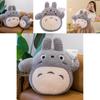 Cute Cartoon Totoro Cat Hand Held Bag Plush Toy Pillow For Kids Gift And Bedroom Decor