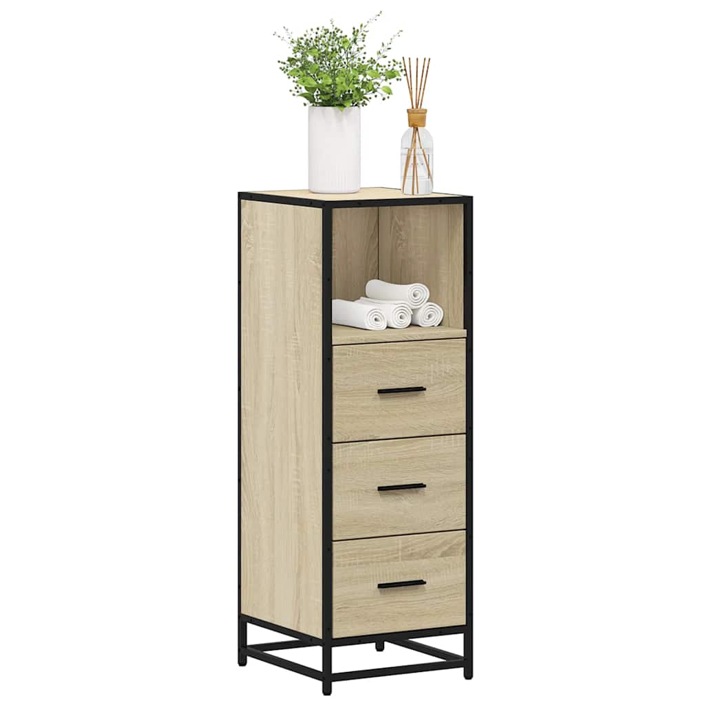 Bathroom Cabinet Sonoma Oak Finish 35 X 37.5 X 100 Cm Particleboard