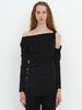 Seric Shoulder Twisted Top / Black