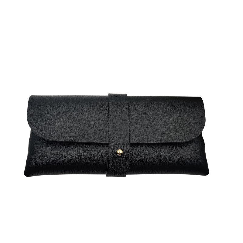 Button leather EVA zipper sunglasses case GM cloth bag magnetic cloud heaven and earth cover glasses case sunglasses