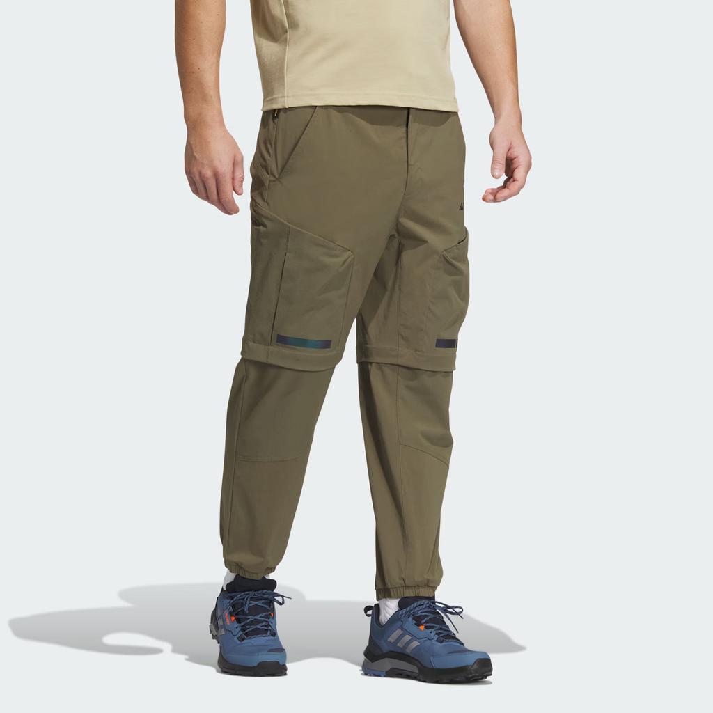 Adidas Campyx Pants With Reflective Brand Logo And Cuffed Ankles Men Bottoms Olive-Green IC1974