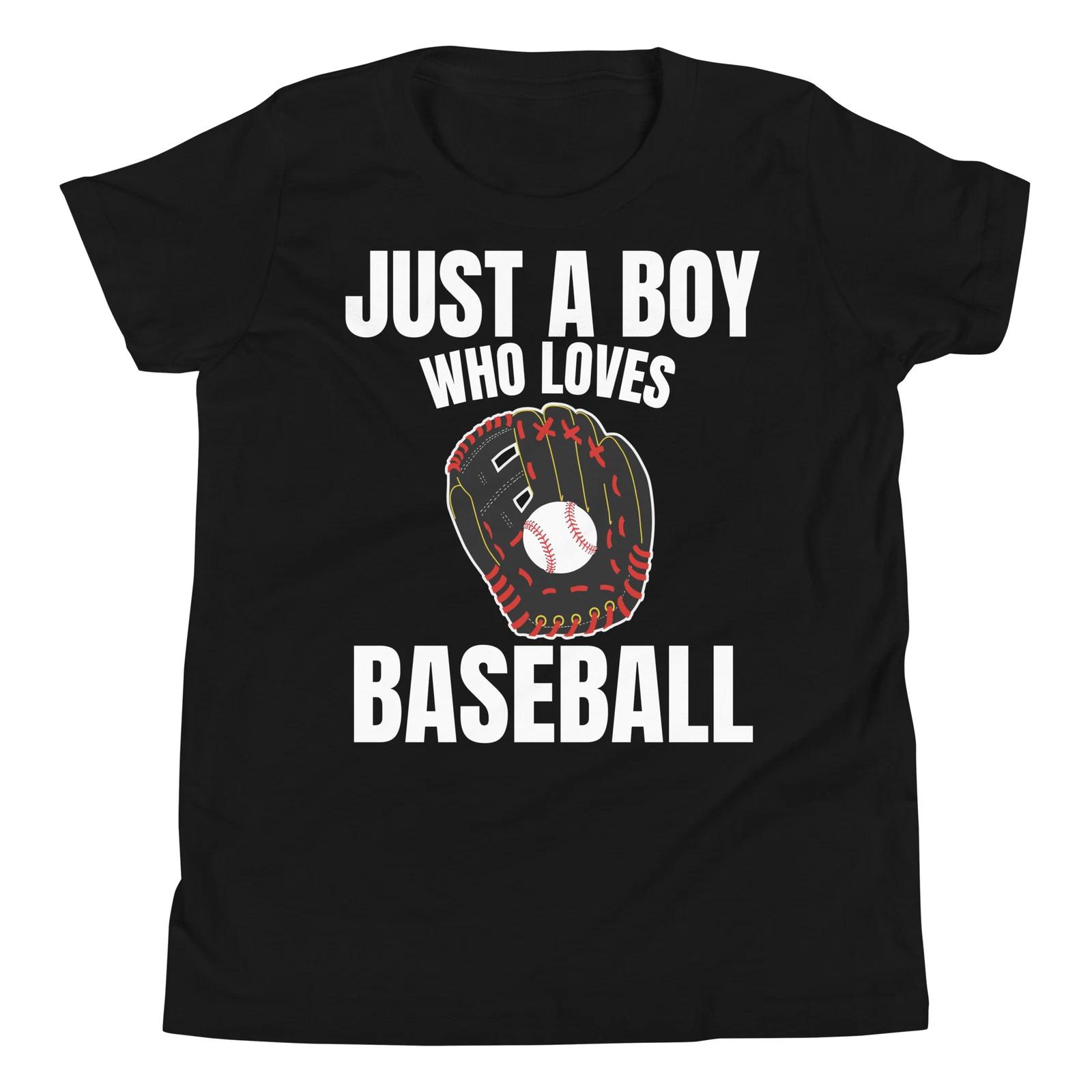 Just a Boy who Loves Baseball Fan American Sports Lover Youth T-Shirt 150