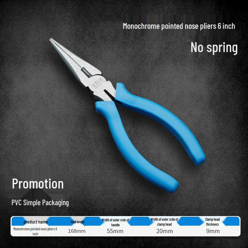 

Industrial Grade Needle-Nose Pliers Set: 6-Inch and Labor-Saving 8-Inch Multifunctional Electrician Tools.