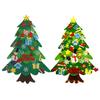 DIY Felt Christmas Tree with 5m LED Lights 3-Foot Tall Wall Hanging Decor with Detachable Ornaments Montessori Holiday Activity for Kids And Home