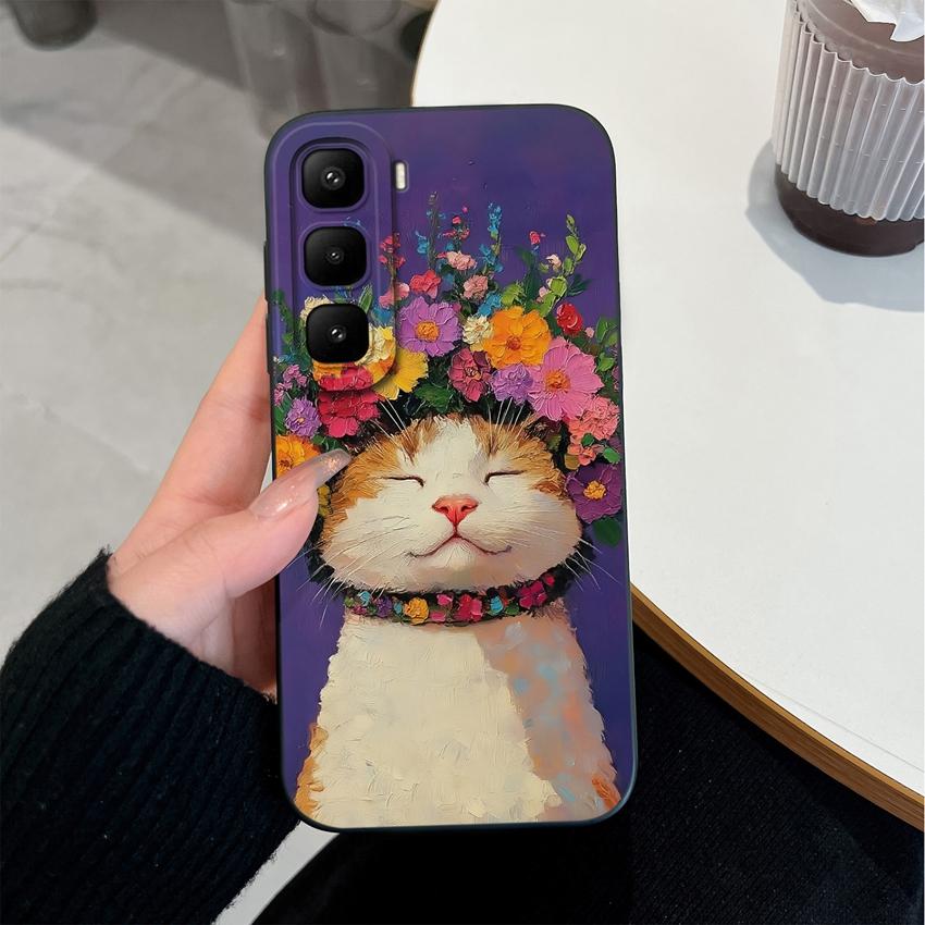 For Infinix Hot 60 50 Pro Plus 40Pro 30 Play 70 60i 50i 40i 30i Phone Case Sweet Bunny Cake New Upgrade Soft Smooth Silicone Lightweight Durable Shell