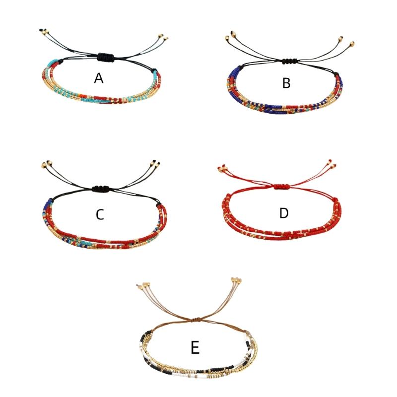 Trendy Handwoven Rice Bead Bracelet Adjustable Beaded Handchain for Casual or Formal Wear Handwoven Fashion Accessory