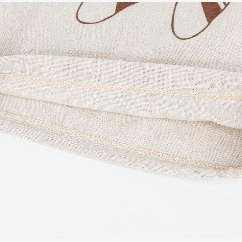 Leinen Brottasche Wiederverwendbare Baguette Baumwolle Kordelzug Aufbewahrungstasche Laib Selbstgemachtes Brot Frisch Ökologisch Freundlich Aufbewahrung Für Baguette