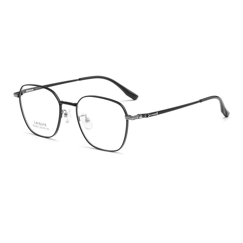 Armação de Óculos Retangular Poligonal Retrô Bestfen BW9901B de Titânio