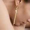 Fashion Light Luxury Tassel Star Asymmetrical Earrings New Hot Sale Women's Earrings Gemstones